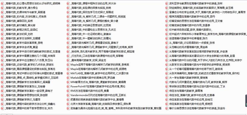 高等代数文献图
